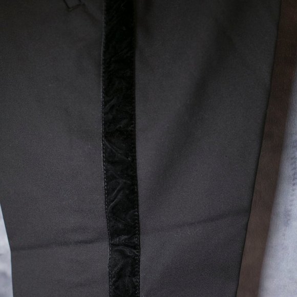 vero moda black pants with velvet detailing along each leg - Picture 14 of 14